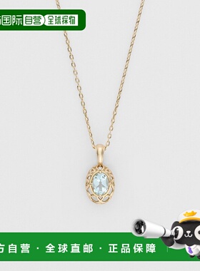 日本直邮日潮 agete阿卡朵【限定款】项链【3月生日石】K10蓝宝石