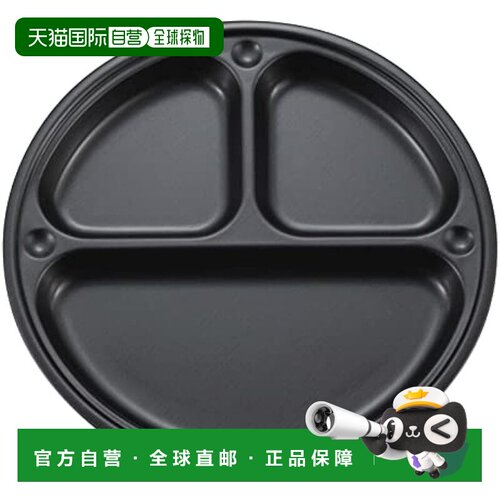 日本直邮鹿牌餐具盘氟树脂加工 外径23cm 日本制 金属黑UH-63