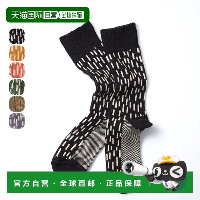 日本直邮ROTOTO RAIN DROP CREW SOCKS (R1431)男女通用时尚袜子