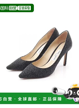 日本直邮中古Jimmy Choo吉米周女B级9新pumps高跟鞋羊皮鞋黑色