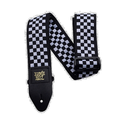 【日本直邮】Ernie Ball厄尼鲍尔 吉他背带JACQUARD黑白格 P04149