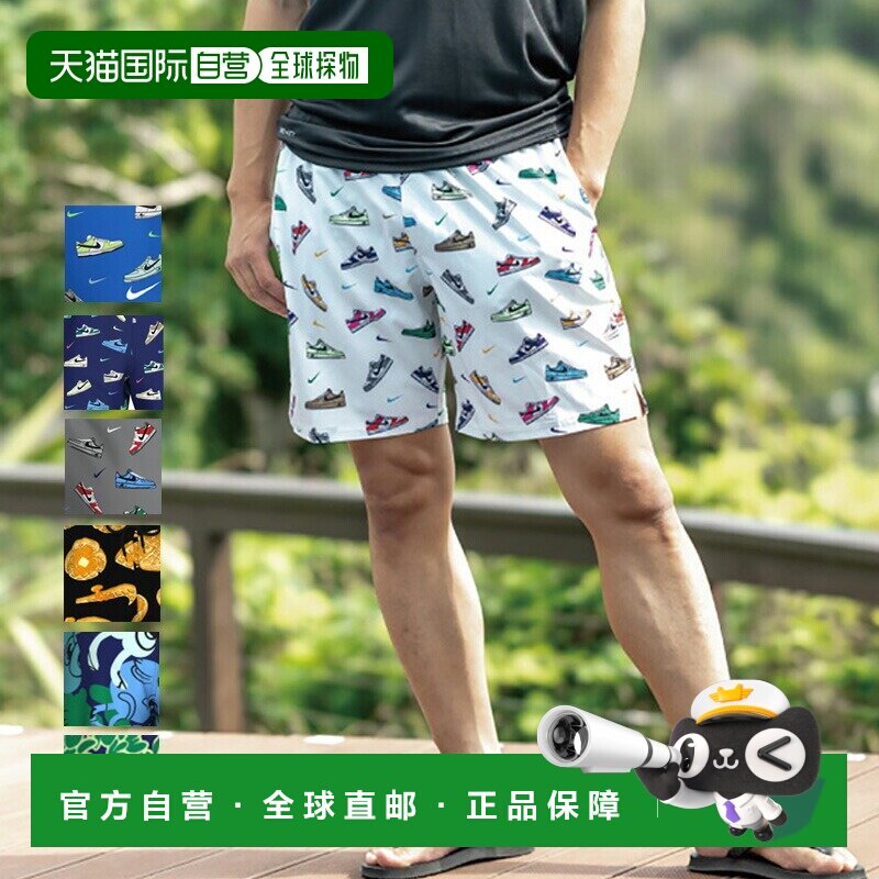 日本直邮Nike 男士泳裤 美国尺码 带内裤泳装 NIKE SWIM 季节印花