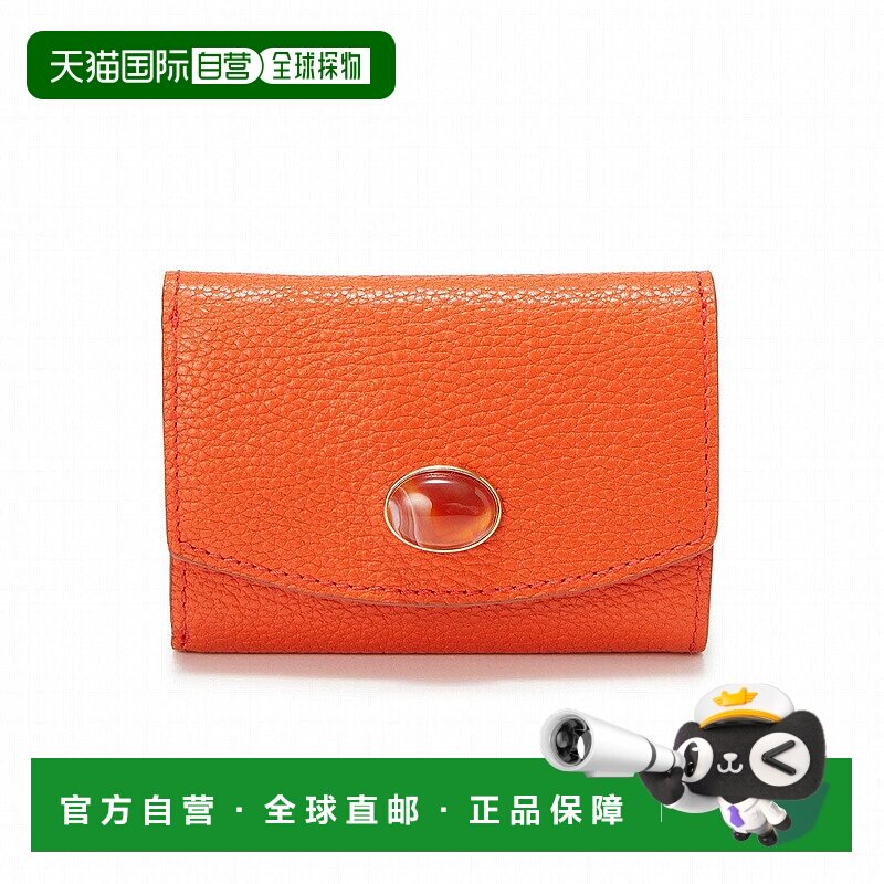 日本直邮TOPKAPI gemdrops 迷你压花皮革天然石三折钱包 [TO002DW