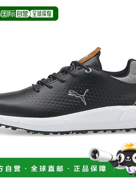 【日本直邮】彪马Ignite Articulate Leather男士高尔夫球鞋 黑银