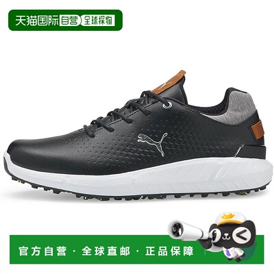 【日本直邮】彪马Ignite Articulate Leather男士高尔夫球鞋 黑银