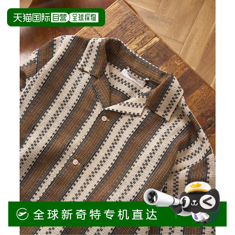 1h可退 日本直邮B.C STOCK 印度纱绸混搭开领衬衫
