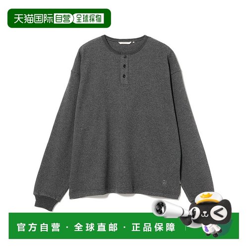 1h可退 日本直邮FARAH 男装华夫格亨利领长袖T恤 简约百搭款 1114