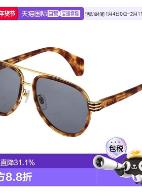 日本直邮GUCCI古驰意大利太阳镜墨镜蓝色男士经典大牌简约风时尚G