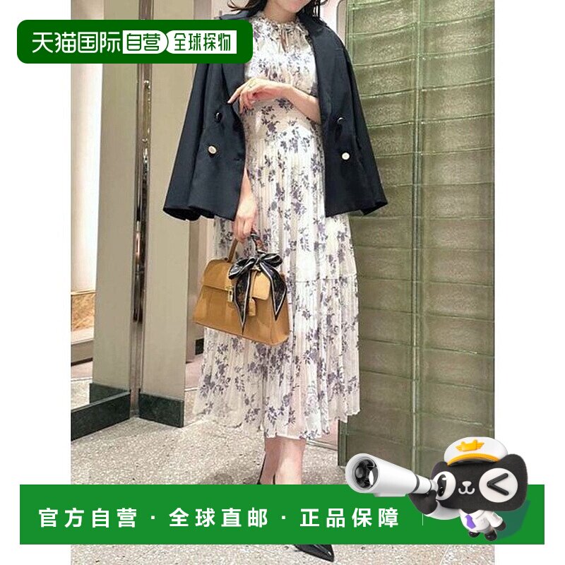 日本直邮SNIDEL 印花百褶抽褶连衣裙 连衣裙裙子 SN1728EW045369