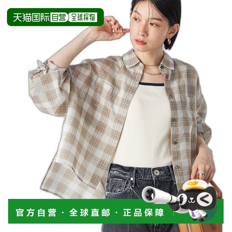 1h可退 日本直邮SHIPS 女士24AW透视格纹长袖衬衫 311150604,女装/女士精品,衬衫,淘宝优惠券,粉丝福利购,淘宝优惠卷