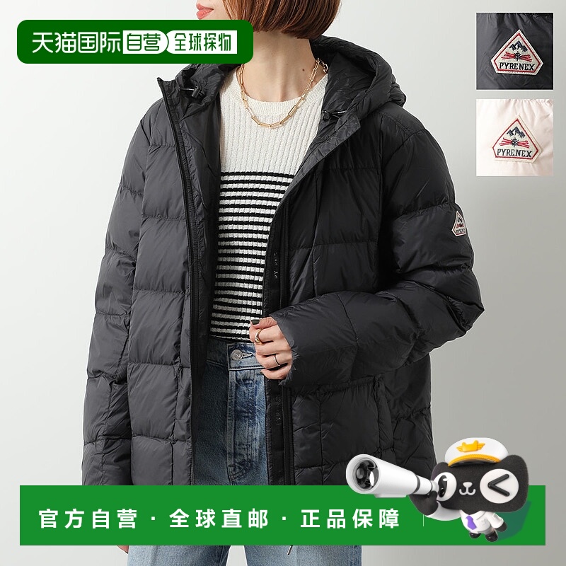 日本直邮PYRENEX BASSIA 连帽羽绒服 (HWY031) 女士轻盈方形绗缝