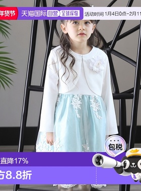 1h可退 日本直邮Catherine Cottage 儿童 白色蕾丝边连衣裙套装