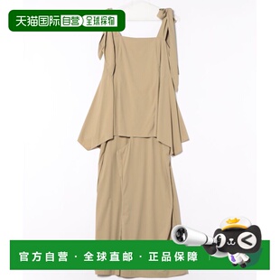 日本直邮TONAL 女装 蝉翼领结调整肩带背心连身宽裤 652540300101