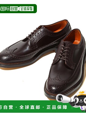 1h可退 日本直邮ALDEN 男士LONG WINGTIP双层皮底皮鞋 975德比鞋