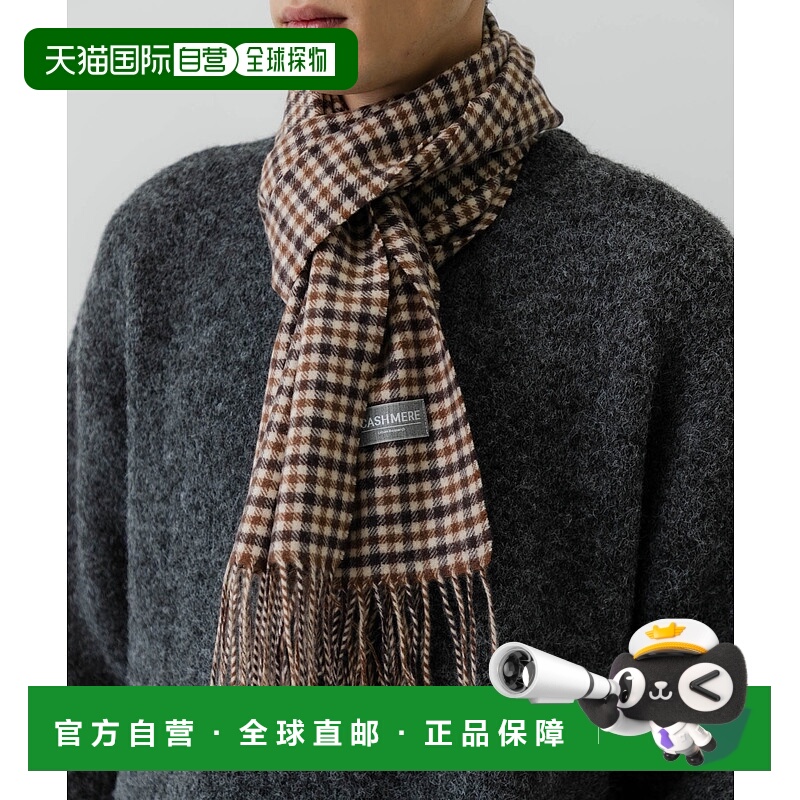 1h可退 日本直邮URBAN RESEARCH 男装 全羊绒 格纹围巾 URA71DE00