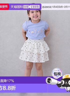 日本直邮Petit Main GOOD PRICE 图案褶边裙子