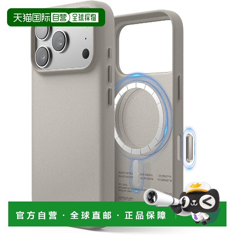 【日本直邮】elago iPhone 17 Pro MagSafe合成皮耐冲击保护壳 灰图片
