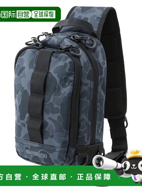 日本直邮Shimano Sling 单肩包 M 黑色迷彩 BS-025T