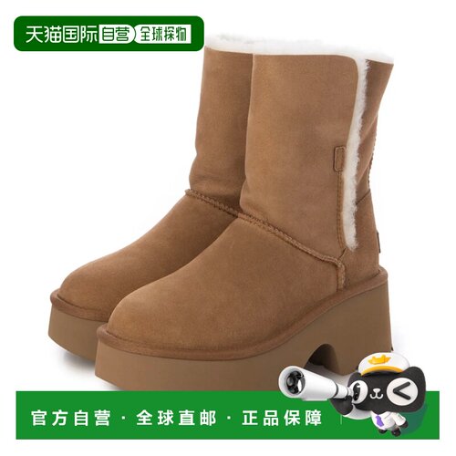 日本直邮UGG ESMEE BOOT 高筒靴高跟雪地靴栗色