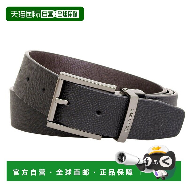 日本直邮Calvin Klein 男士双面腰带48 码黑色11CK010025男款皮带