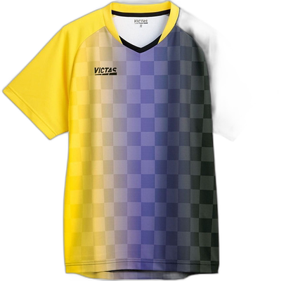 日本直邮VICTAS 短袖垂直渐变比赛衬衫 VERTICAL GRADATION GS 乒