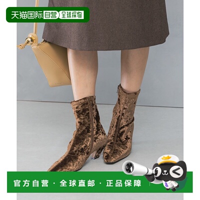 1h可退 日本直邮LE VERNIS 女士Velor伸缩靴 弹性踝靴 秋冬款 RW4