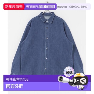 1h可退 日本直邮FORK&SPOON 男装纸棉混纺丹宁衬衫 宽松设计 DF26