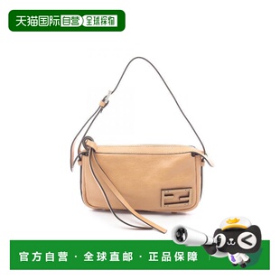 日本直邮中古Fendi芬迪女包A级95新Shoulder bag肩包牛皮单肩包浅