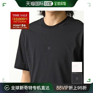 日本直邮 棉质赤壁标志T刺绣4G GIVENCHY纪梵希T恤BM716G3YCC男士