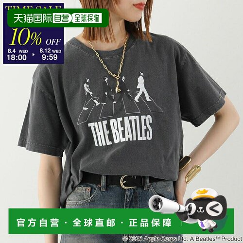 日本直邮GOODROCKSPEED THE BEATLES 女士短袖T恤 圆领棉质印花 2