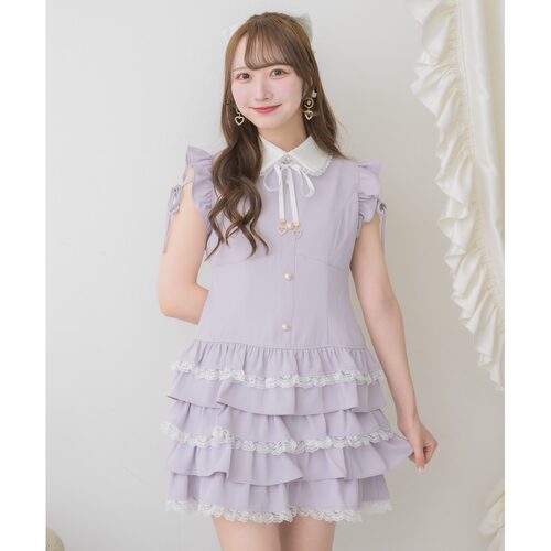 日本直邮ROJITA 女装 碎花层叠荷叶边连衣裙 1623483