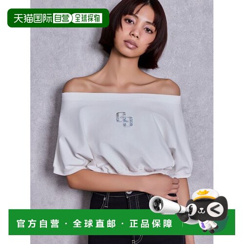 日本直邮GYDA 女士 GG浮雕一字领上衣 072642733201