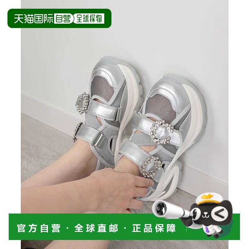 日本直邮RANDA 可视腰带开放式运动鞋 厚底米色 RA041BW016208