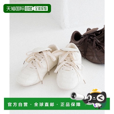 1h可退 日本直邮Heather 女士双蝴蝶结平底运动鞋 587741德训鞋