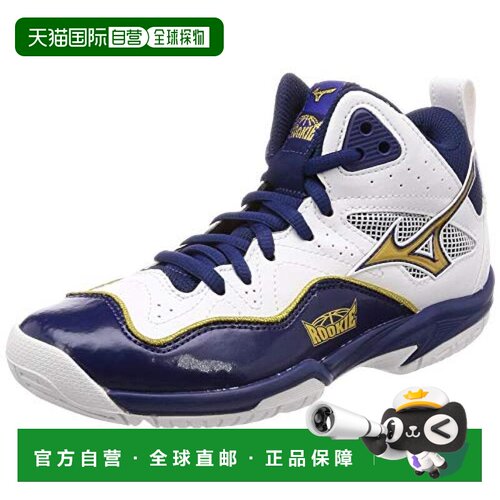 【日本直邮】美津浓 篮球鞋 新秀少年黑+白+浅蓝21cm2E W1GC1970