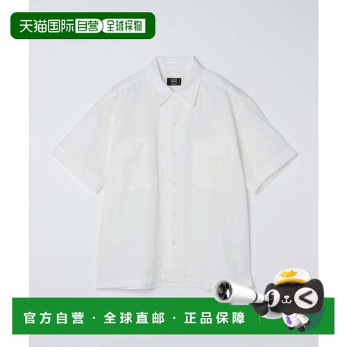 日本直邮SHIPS IKE BEHAR 美国多臂条纹 白色短袖衬衫