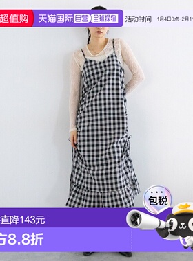 1h可退 日本直邮RAGEBLUE 女装 2WAY侧抽绳设计 格纹吊带连衣裙 6