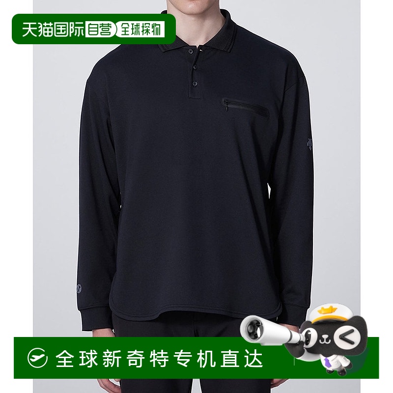 日潮跑腿DESCENTE迪桑特 男款防脱色长袖polo衫 BK00 L新款短袖