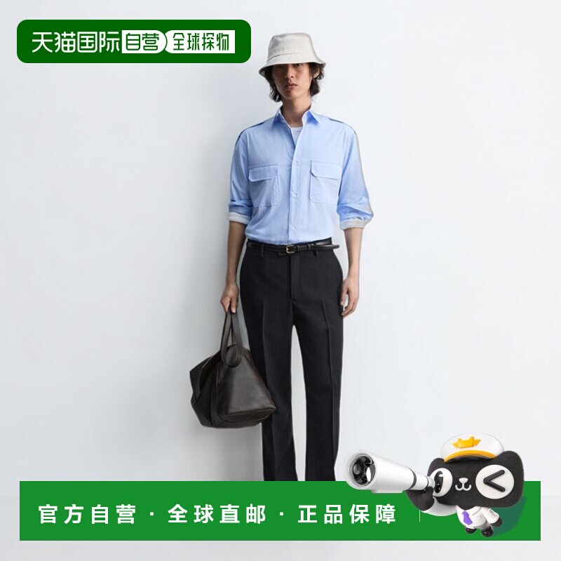 日本直邮Zara带标签口袋衬衫长袖