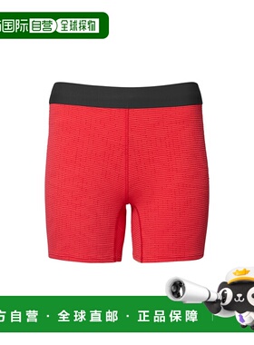 日潮跑腿ON昂跑 女士 Pace 紧身短裤 Red XS 1WF1010运动跑步网眼