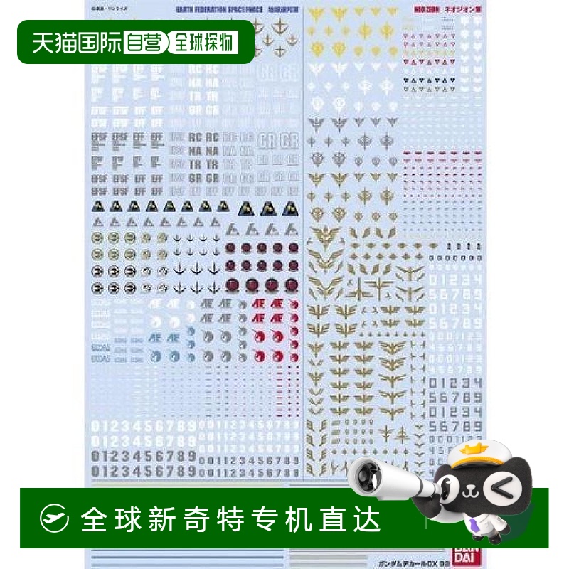 【日本直邮】万代BANDAI高达模型专用贴纸 DX 02  独角兽专用
