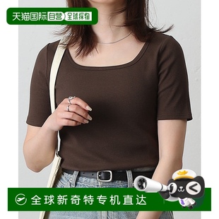 日本直邮COLONY 女士方领修身 1h可退 2139 CWA1051406A00 短袖 T恤