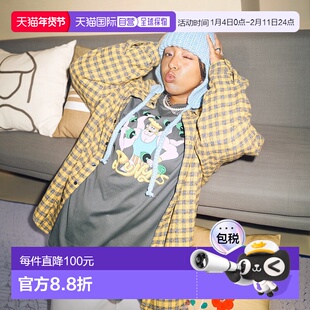 1h可退 日本直邮PUNYUS 男女同款 山崎若菜联名 训练员图案印花圆