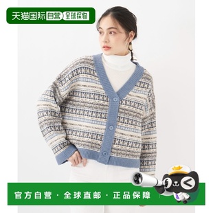 女士原创图案提花针织开衫 1h可退 女装 pacific 半 日本直邮ocean
