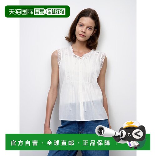 日本直邮GU 蕾丝无袖衬衫Q