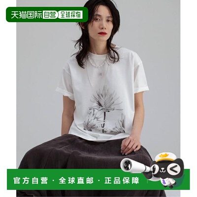 日本直邮NOBLE 花卉照片印花T恤