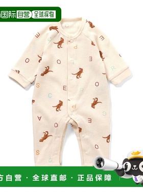 1h可退 日本直邮apres les cours 儿童全棉宽松连体衣 半开拉链设