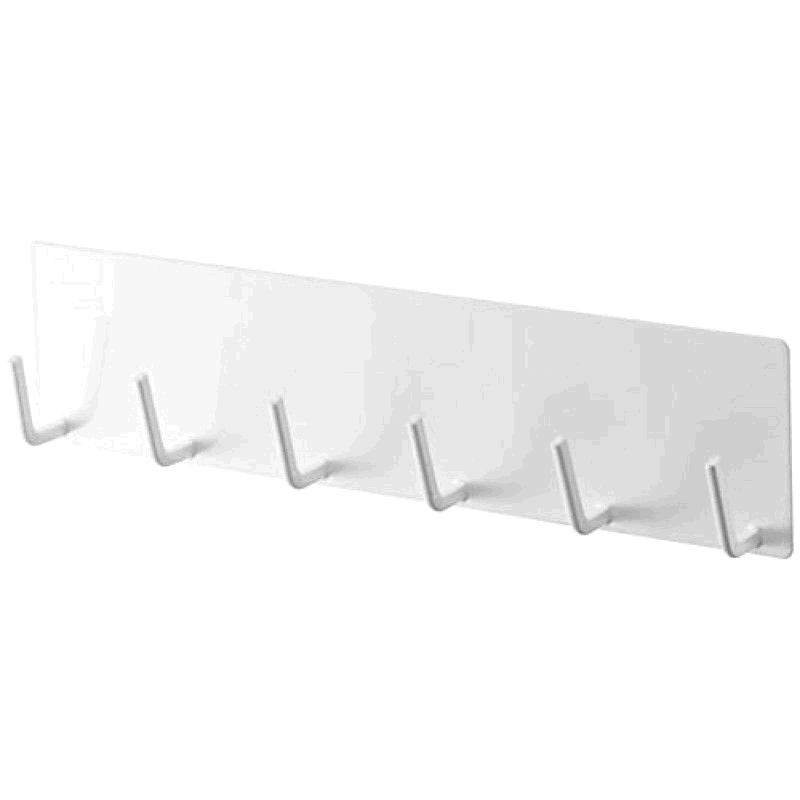 【日本直邮】山崎实业磁吸式厨房多功能挂钩6勾W24.5XD3.5XH6cm白