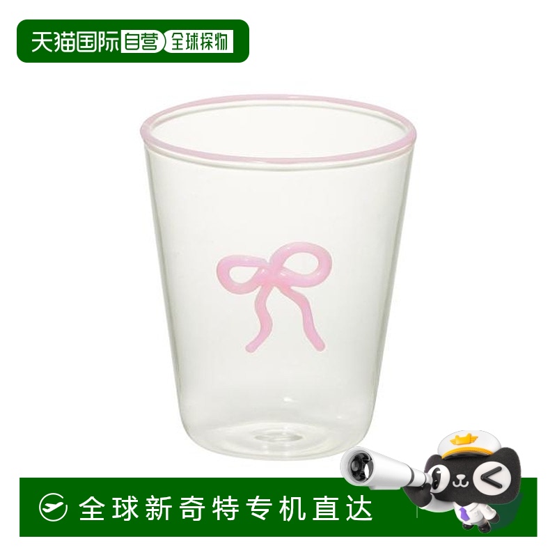 1h可退 日本直邮Francfranc 丝带玻璃杯 粉色