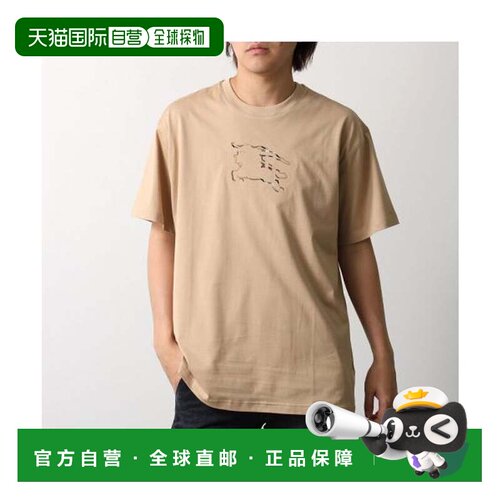 日本直邮Burberry T恤 PADBURY 短袖 格纹 SOFT FAWN